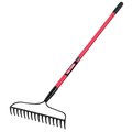 Truper Tru-Tough 60.5 in. 16 Tine Steel Bow Rake Fiberglass Handle R-16AM-FV